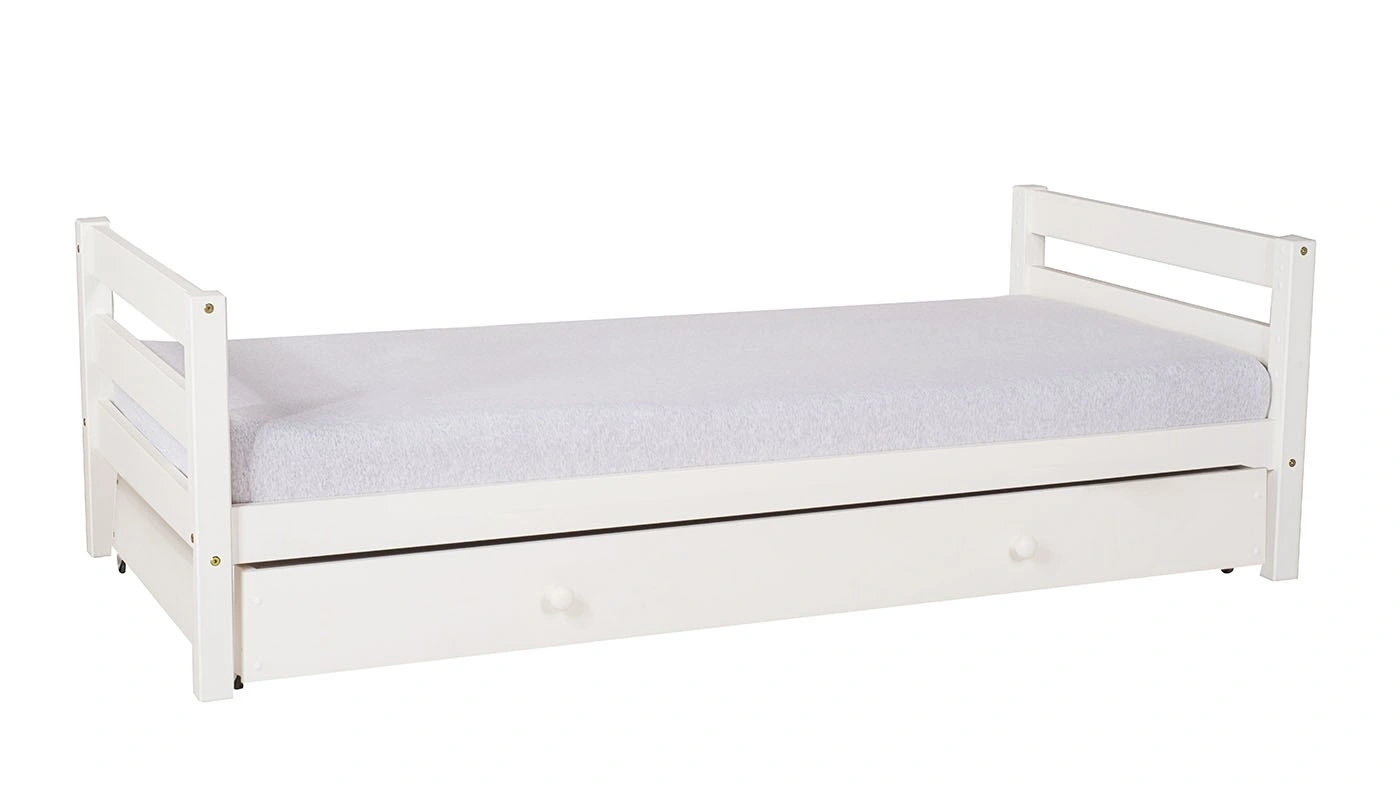 מיטת ילדים מיקה עם ארגז רוחב 80 ס"מ | ללא מעקה אחורי